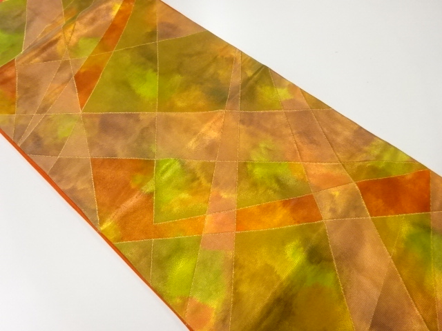 JAPANESE NAGOYA OBI / WOVEN GEOMETRIC